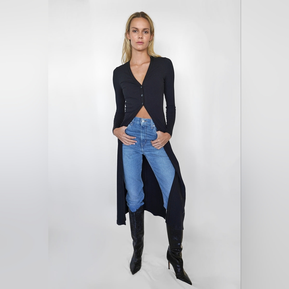The Range Alloy Rib LS Duster, Black, M